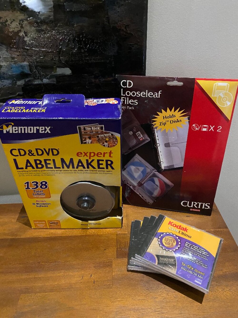 CD DVD Bundle Label Maker Discs + Storage Binder Media Kit